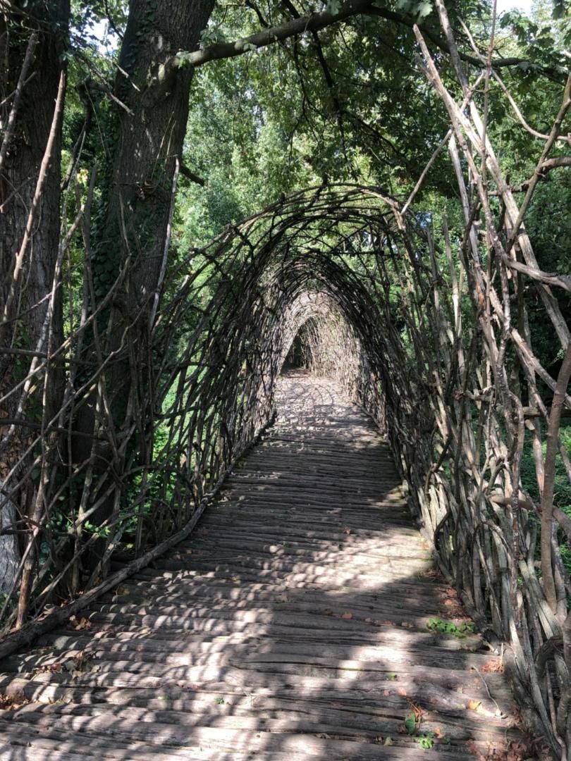 Il sentiero nel bosco che conduce al Castello di Padernello